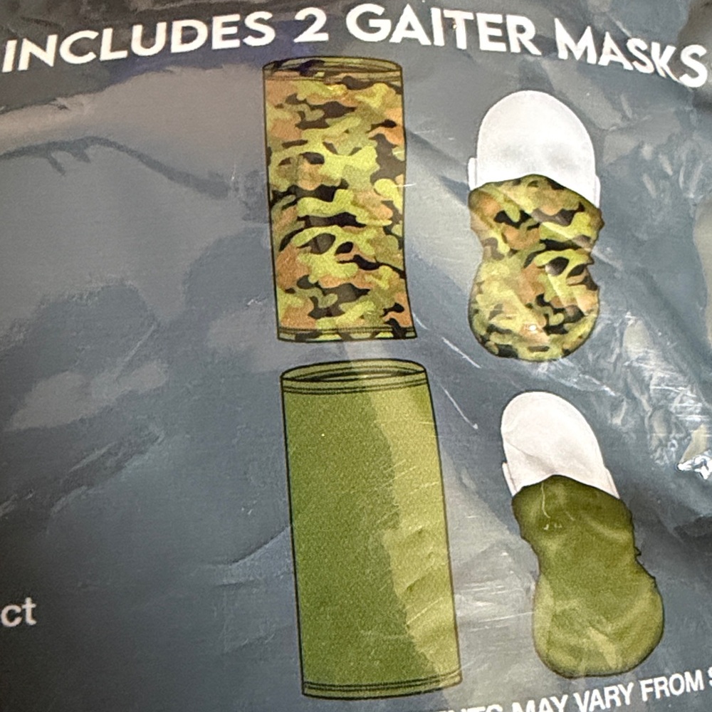 Men's Camouflage Face Gaiter Mask - Green